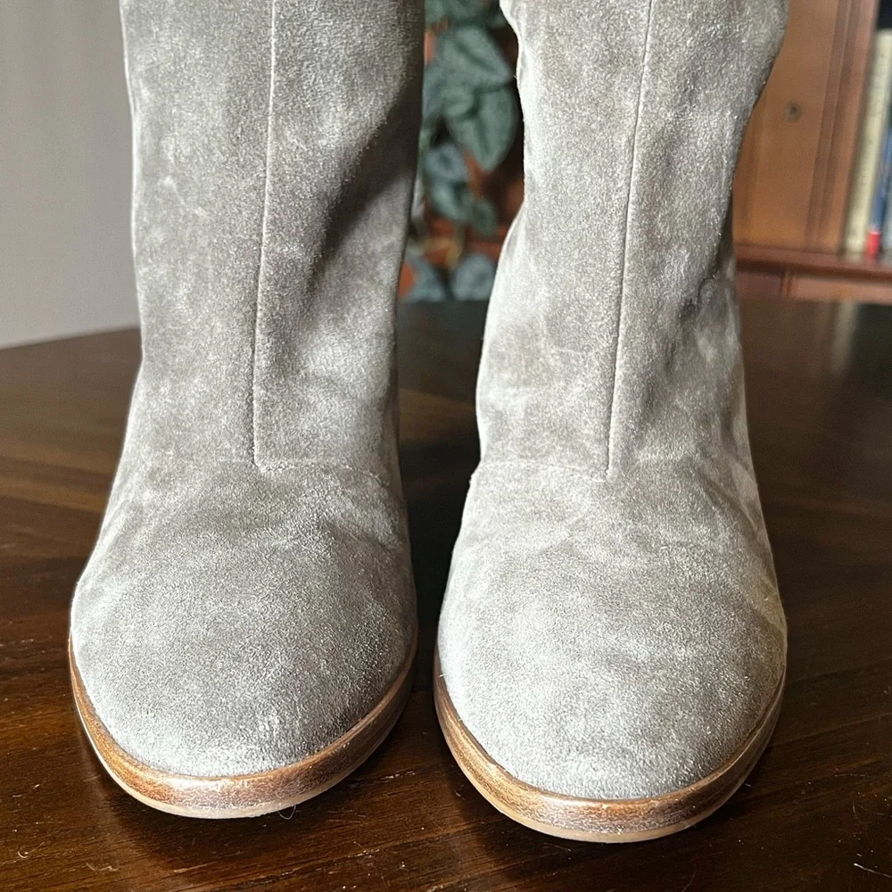 VINCE Casper Leather Knee High Pull-On Boots in Flint Gray Women’s Size 7.5 - Picture 5 of 15